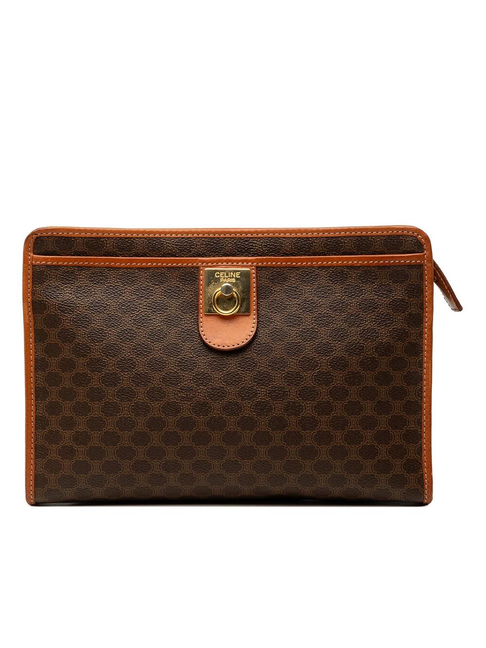 Celine Macadam Coated Canvas Clutch #346816C34B